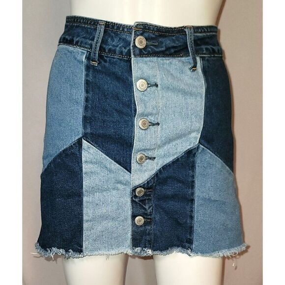 American Eagle Outfitters Hi-Rise Festival Mini Denim Skirt - Size 4 - Picture 2 of 12